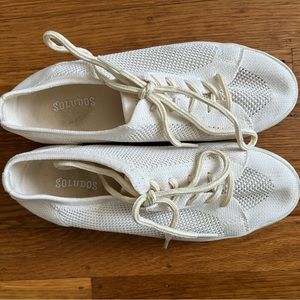 Soludos White Knit Sneakers